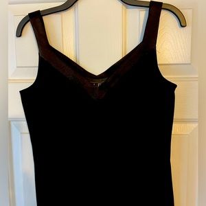 Alex Evenings Black Velvet Tank Top. Elegant V-Neck front & back. True to size.